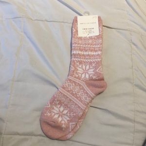 Pink fluffy socks